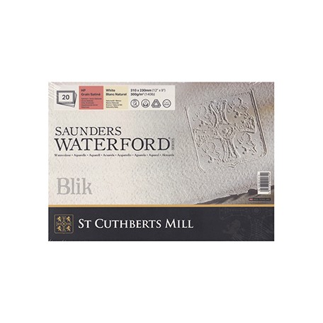 Blok do akwareli Saunders Waterford 300g 23/31 cm HP satynowy naturalnie biały